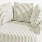 DREAMSIDEA Lot de 2 fauteuils pivotants recouverts de tissu, accoudoirs encastrés