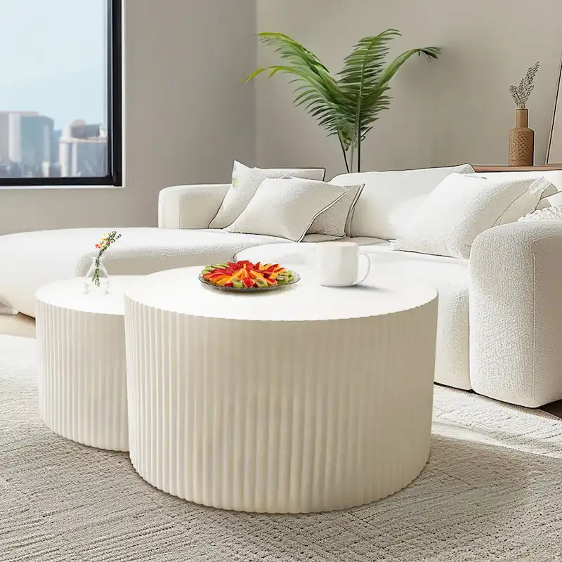 Ensemble de tables basses gigognes Wave Stripe