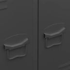 vidaXL Armoire en tôle noire avec étagères réglables moyennes