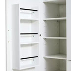 Armoire de rangement de cuisine sur pied Whisen 71H, grand buffet de salle à manger avec 6 portes et étagères réglables