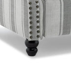 Fauteuil inclinable à dossier rembourré avec clous décoratifs (lot de 2)