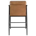 Tabourets de bar modernes Spruce&Spring avec accoudoirs et piètement en métal, lot de 2