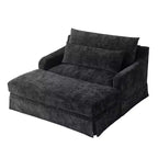 Fauteuil convertible très profond en chenille Polibi