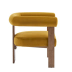 Fauteuil d'appoint Gilbert moderne à accoudoirs ronds par Christopher Knight Home
