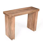 Console et Table d'appoint d'entrée Whisen de style ferme minimaliste en bois de manguier avec plateau épaissi