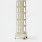 Bibliothèque verticale étroite rotative en bois