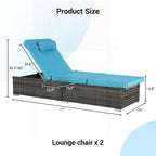Excellent ensemble de chaises longues d'extérieur pour la relaxation et les loisirs
