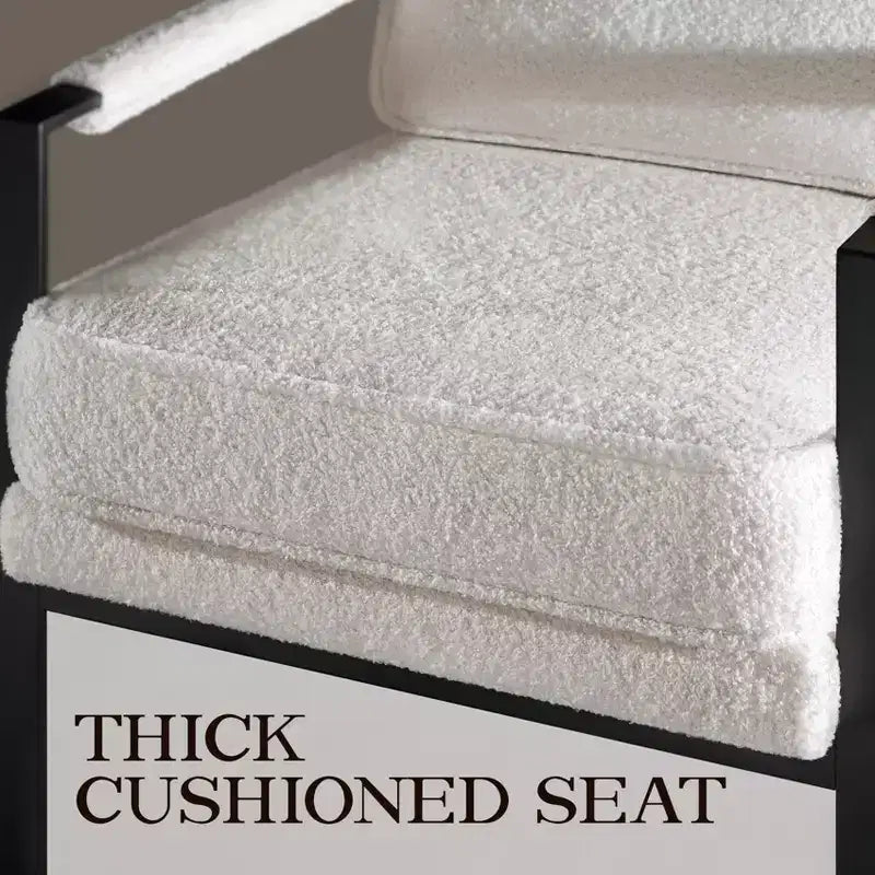 Yaheetech Lot de 2 fauteuils de salon rétro rembourrés avec accoudoirs en métal, coussin d'assise et de dossier amovible
