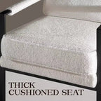 Yaheetech Lot de 2 fauteuils de salon rétro rembourrés avec accoudoirs en métal, coussin d'assise et de dossier amovible