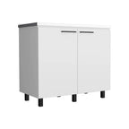 Napoles-2 39 Large évier de service à double porte en acier inoxydable - N/A