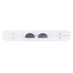 Meuble TV pour téléviseur de 95 pouces, console média extra-longue avec 2 portes et 4 tiroirs, grand meuble de rangement TV avec portes en verre cannelé